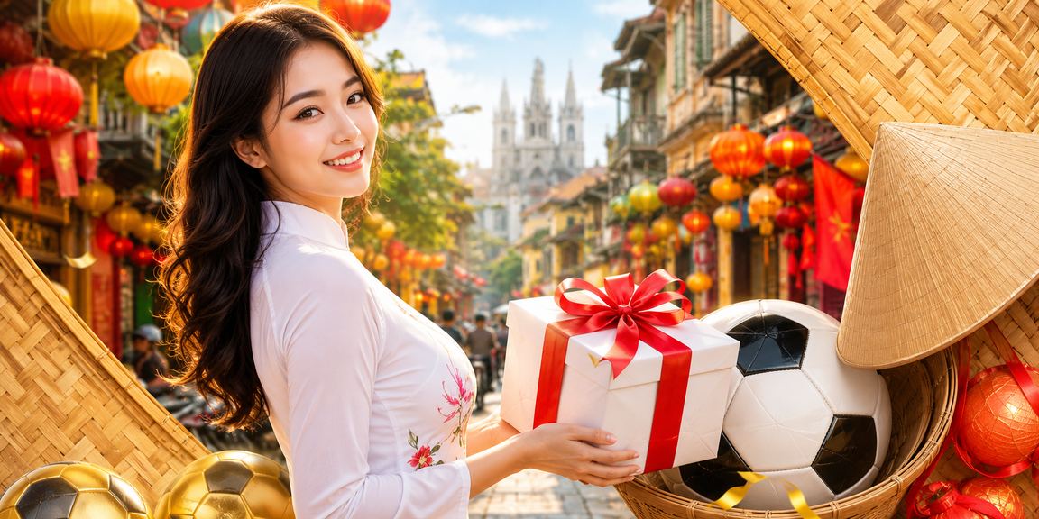 Người dùng Hà Nội đặt cược bóng đá trực tuyến với hình ảnh nón lá Việt Nam