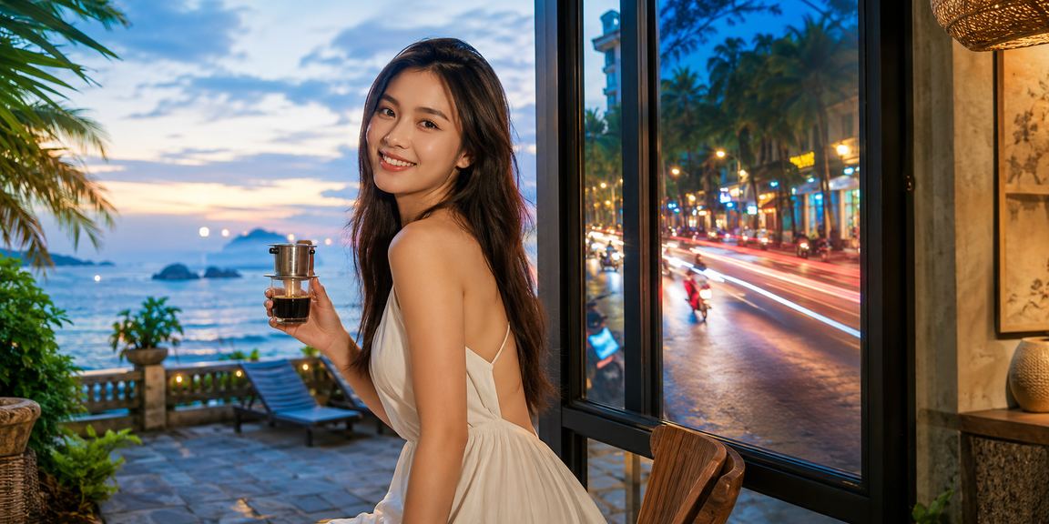 Du khách tại Ninh Bình kiểm tra kết quả xổ số và kèo bóng đá bên ly cà phê sáng